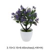 Unique Bargains Artificial Plants Coin Chrysanthemum with Round Pot Plastic 3.15"x3.15"x9.45" 1 Pc - 3 of 4