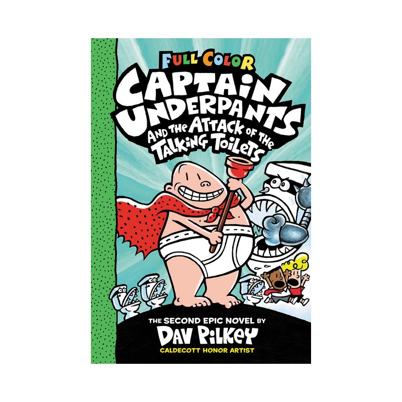 Captain Underpants and the Attack of the Talking Toilets: Color Edition (Captain Underpants #2) (Color Edition) - by  Dav Pilkey (Hardcover), 1 of 2