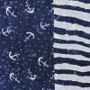 Wrapables Stripes and Anchor Nautical Marine Scarf 72" x 42" - 4 of 4