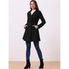 Allegra K Women's Double Breasted Notched Lapel Winter Elegant Long Coat - 3 of 4