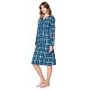 Casual Nights Women's Flannel Plaid Long Sleeve Nightgown - 2 of 4