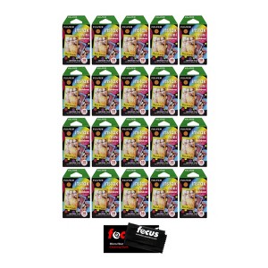 Fujifilm Instax Mini Instant Rainbow Film (20-Pack) with Cleaning Cloth - 1 of 4