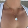 Adornia Tarnish Resistant 18k Gold Plated Mother of Pearl Zodiac Necklace - 2 of 4