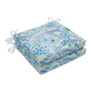 Gilford 2pc Baltic Outdoor Squared Corners Chair Pads - Pillow Perfect - 1 of 4