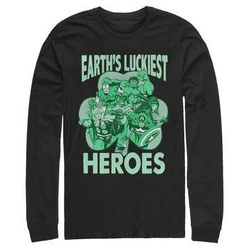 Men's Marvel Earth's Luckiest Heroes St. Patrick's Long Sleeve Shirt