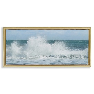 Stupell Industries Ocean Waves Crashing Foam Splash, 25" x 11"