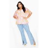 Women's Plus Size Adelina Print Top - sunset haze | CITY CHIC - image 2 of 4