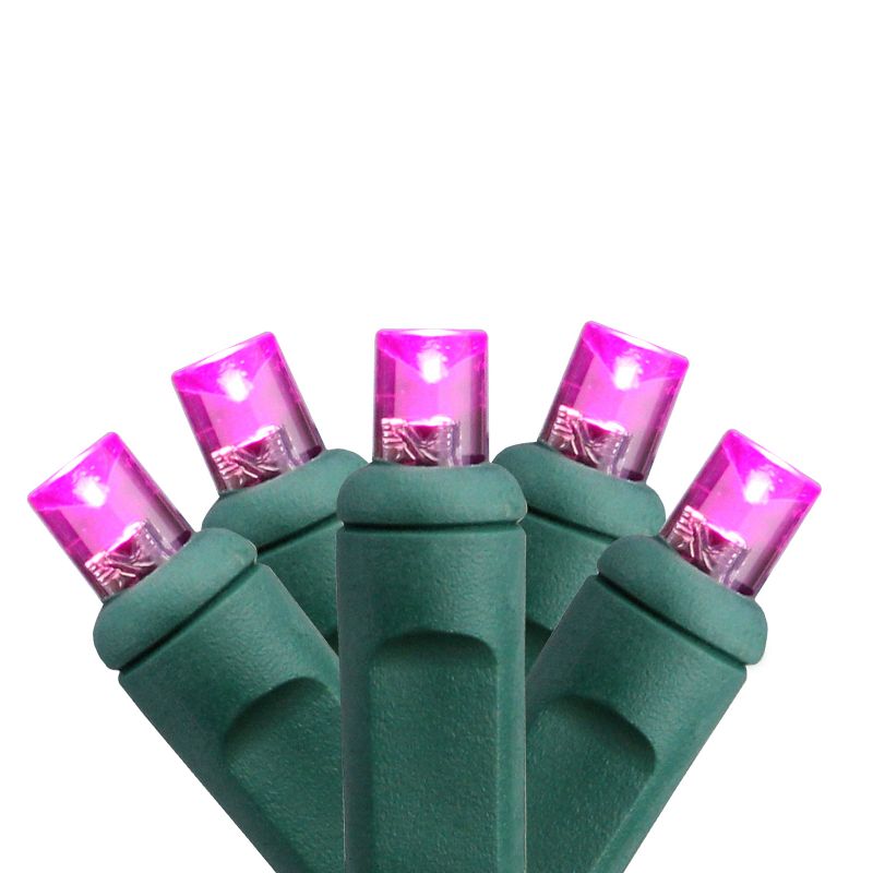 HUB 50ct Wide Angle LED String Lights Pink - 24.5' Green Wire, 1 of 2