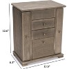 Rustic Wooden Jewelry Boxes & Organizers with Mirror, 4 Layer Jewelry Organizer Box Display - 2 of 4