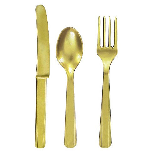 Gold deals plastic silverware