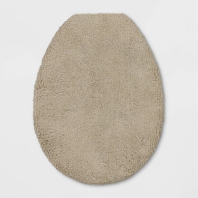 18"x21" Elongated Toilet Lid Cover Taupe - Threshold Signature™