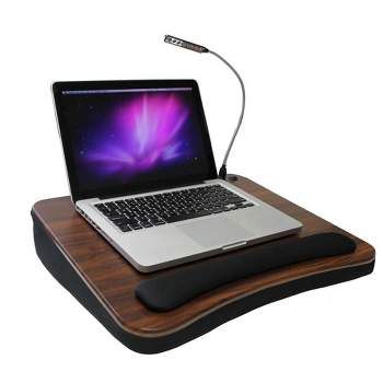 Sofia + Sam Memory Foam Lap Desk with USB Light Portable - Black