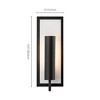 Rennnsan Territha 14"H Hardwired Rectangle Industrial LED Dimmable Outdoor Wall Sconce in Black - 3 of 4