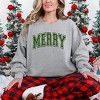 Simply Sage Market Merry Varsity Thick Outline Sweatshirt - 2 of 4