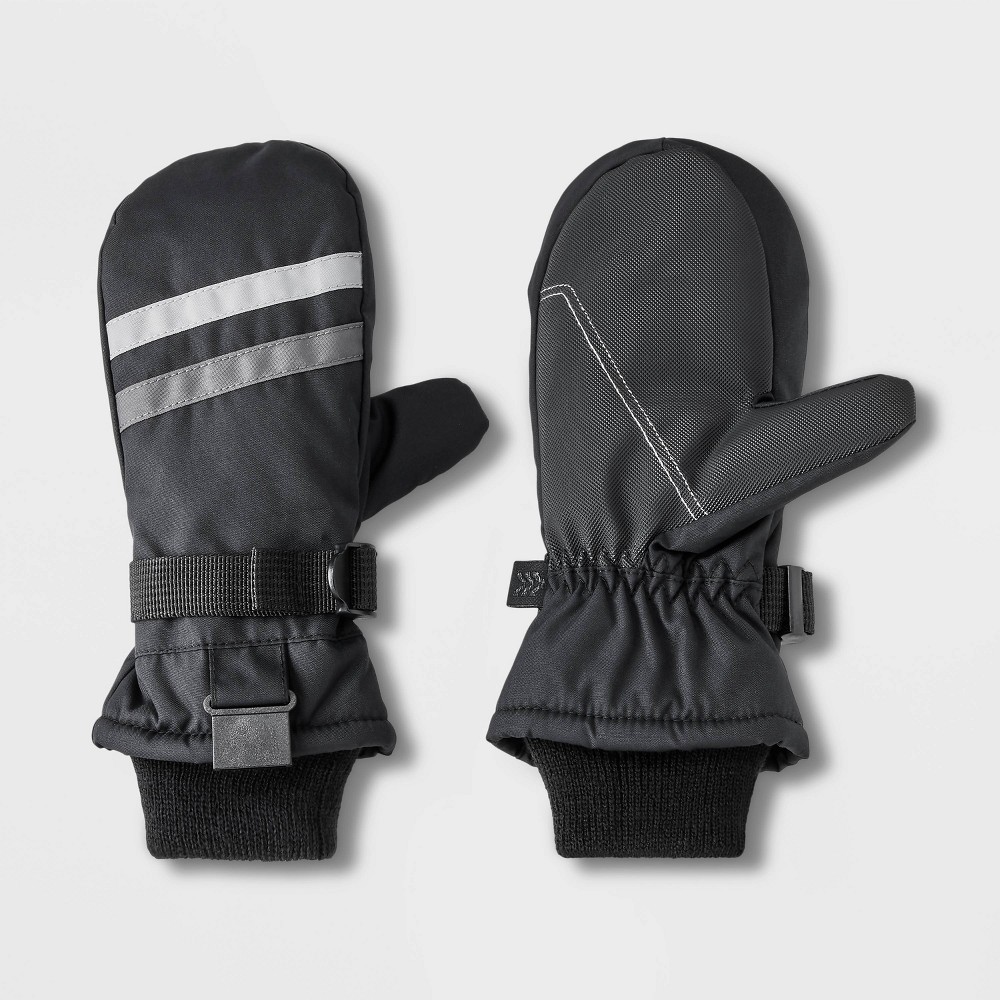 Kids' Ski Mitten - All In Motion™ Black/Gray 4-7