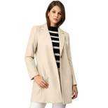 Allegra K Women's Classic Notched Lapel Long Sleeve Buttoned Long Coat