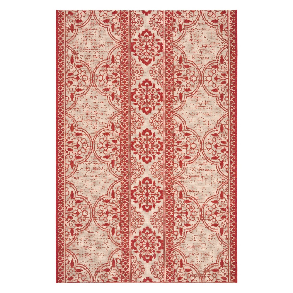 4'x6' Tamika Medallion Area Rug Red/Cream - Safavieh