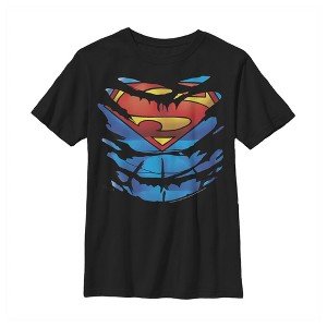 Boy's Superman Ripped Costume T-Shirt - 1 of 4