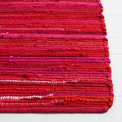 Handwoven Cotton Charm 6' x 9' Blue and Multi Rag Area Rug