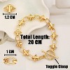 18k Gold Plated Personalized Chunky Cuban Oval Link Chain Bracelets for Men Toggle Rope Bracelet Jewelry for Women - 4 of 4