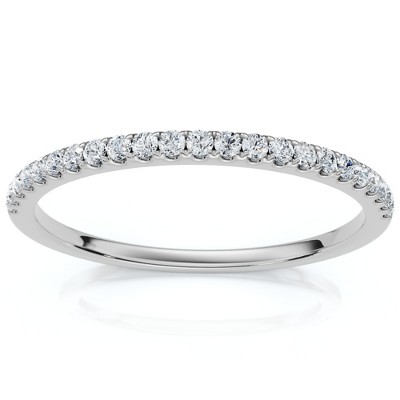 Pompeii3 1/4Ct Diamond Wedding Ring Prong Set Stackable Anniversary Band Gold Lab Created