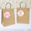 Big Dot of Happiness Pink Winter Wonderland - Round Holiday Snowflake Birthday Party and Baby Shower To and From Gift Tags - Large Stickers - Set of 8 - 2 of 4