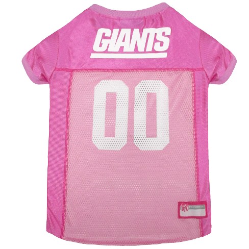 Nfl New York Giants Pets First Pink Pet Football Jersey - Pink Xs