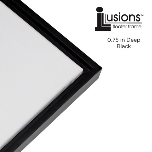Creative Mark Illusions Floater Frame for 0.75" Depth Stretched Canvas Paintings & Artwork - Black - image 1 of 4