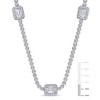EVERLY JEWELRY | Sterling Silver 15 CT TGW Cubic Zirconia Silver Necklace, 27-inch - 2 of 4