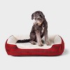 Printed Holiday Bolster Dog Bed - Boots & Barkley™ - 4 of 4