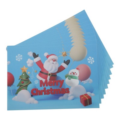 Unique Bargains Christmas Greeting Card Multicolor 4.5x 3.1 Inch 10 Pcs