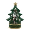 Kurt Adler 11.25-Inch Battery Operated Water Snowman Tree with Santa Sleigh - 3 of 4