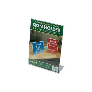 Nu-Dell NuSign Holder 8.5" x 11" Clear Plastic (35485) 813510 - 1 of 2
