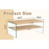 MAYEERTY Double Layered Rectangular Coffee Table for Living Rooms and Bedrooms - 3 of 4
