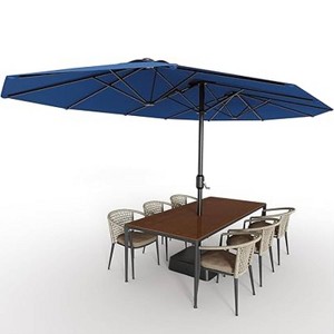 GustoWave Double-Sided 15FT x 9FT Outdoor Patio Umbrella for Pool, Deck - 1 of 4