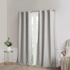 PAGED 42x84 Inch Tonal Printed Faux Silk Total Blackout Curtains,Curtain Panels for Living Room,Bedroom(2 Pcs Window Panels) - 2 of 4