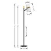 Maxax Modern Black Floor Lamp,  Gold Accent  Floor Lamp with Adjustable Arm for Living Room, Bedroom, Reading Area - 3 of 4
