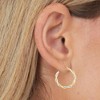 10k Two-Tone Gold 3mm Intertwined Round Hoop Earrings - 4 of 4