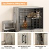 Garvee Cat Litter Box Enclosure ¨C Modern Double-Layer Hidden Litter Cabinet with Ladder & Resting Platform, Grey - 2 of 4
