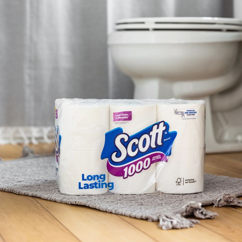Scott 1000 Septic-Safe 1-Ply Toilet Paper, 3 of 12