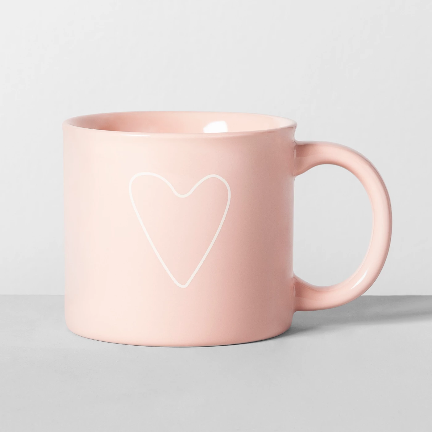 16oz Porcelain Heart Mug Pink - Opalhouseâ¢ - image 1 of 1