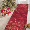 Christmas Decorations Area Rug Winter Snowflakes Floor Mat Non Slip Low Pile Home Decor Rug for Living Room Bedroom - 3 of 4