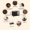 Dog Crate Furniture, Wooden Dog Crate with Double Doors, Large Dog Furniture Pull-Out Tray - 4 of 4