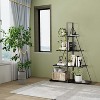 Sailboat Shaped Bookshelf, Book Shelf, 4-Tier Ladder Design, Sturdy Free-Standing Storage Shelves, Space Saving for Living-Room Office Bedroom - 2 of 4