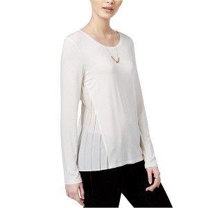 maison Jules Womens Contrast Pullover Blouse - 1 of 1