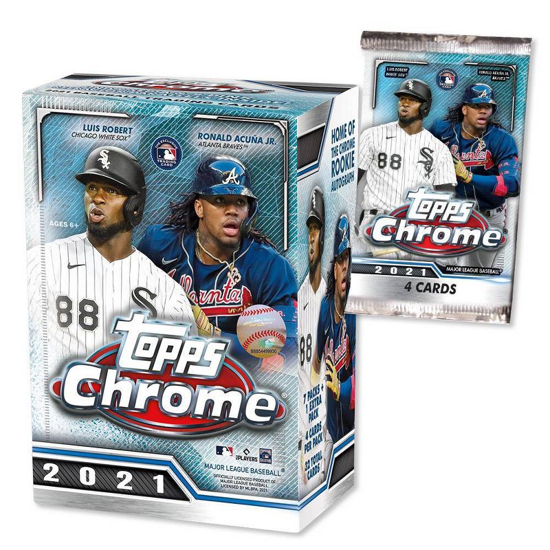 2021 Topps MLB Chrome Baseball Trading Card Blaster Box, 2 of 4