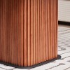 Coffee Table Walnut Wood Surface and Black Metel Feet - 4 of 4