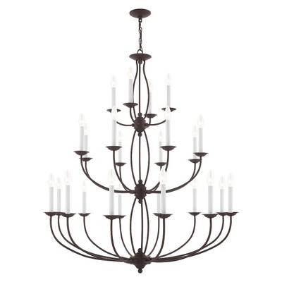 Livex Lighting Home Basics 24 - Light Chandelier in  Bronze