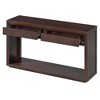Infurnic Decorative Storage Cabinets Rustic Wooden Table with Storage Drawers and Open Shelf, Table for Hallway and Living Room, Black, 55"*15"*32" - 4 of 4