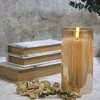 LumiPur XL 3.5"x7" Premium Design Series Glass Natural Glow Flameless LED Candle Gold - 2 of 4
